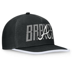 Atlanta Braves Let's Glow Line Drive Snapback Hat - Black