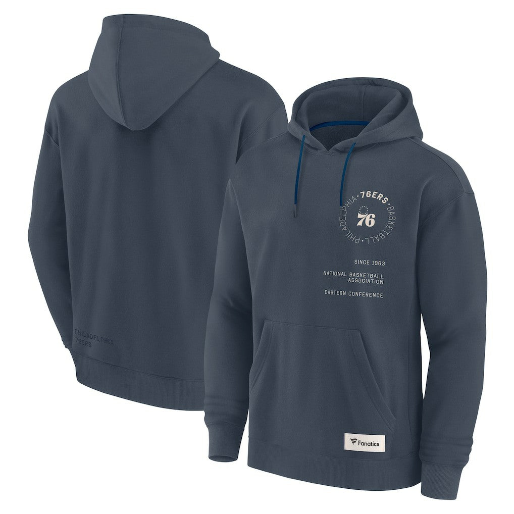 Philadelphia 76ers Future Ground Info Elements Premium Pullover Hoodie - Blue | Fanatics for sale