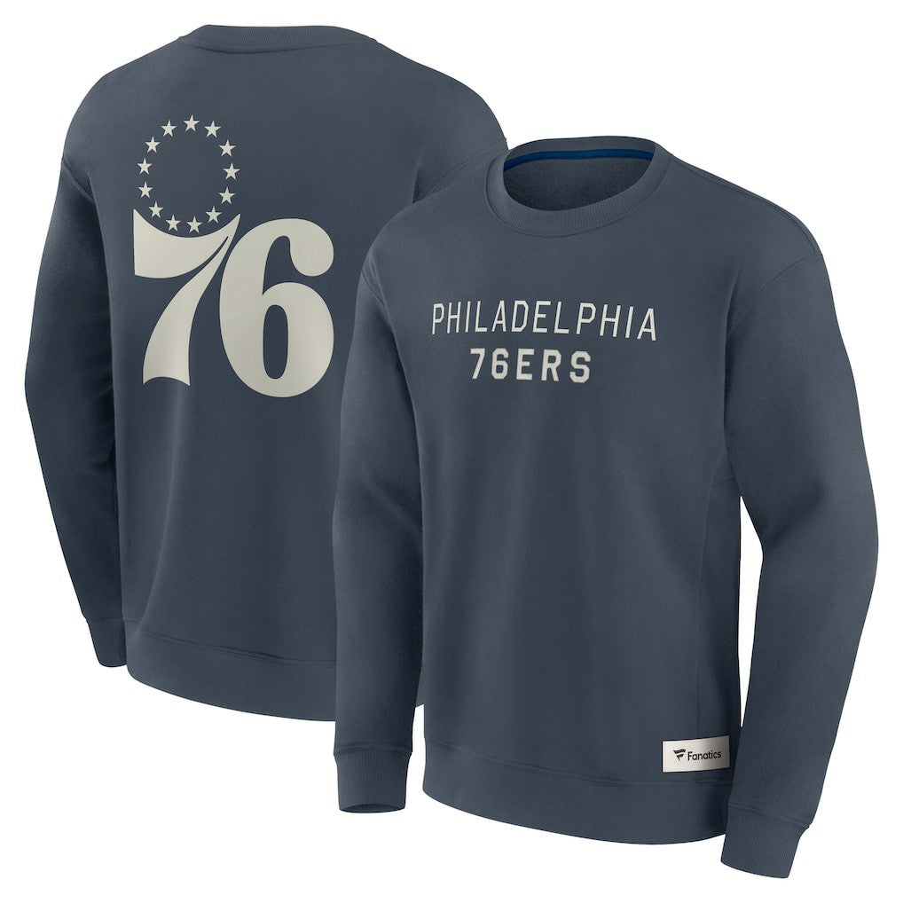 Philadelphia 76ers Elements Future Ground Lettering Pullover Sweatshirt - Blue | Fanatics shop