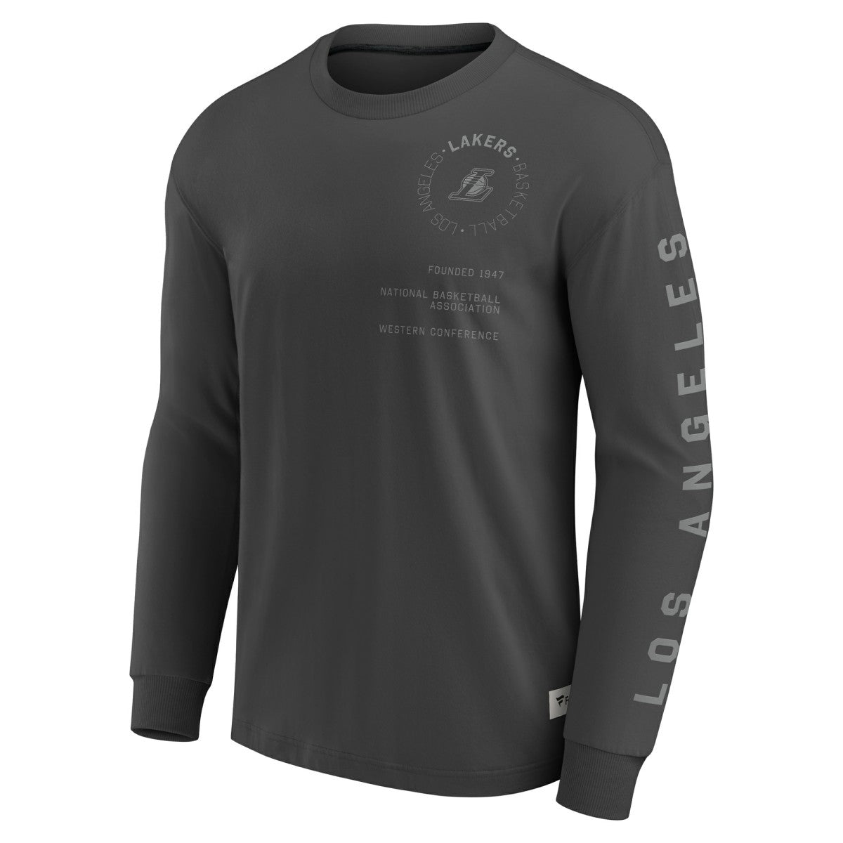 Los Angeles Lakers Elements Future Ground Tonal Info Long Sleeve T-Shirt - Gray | Fanatics on sale
