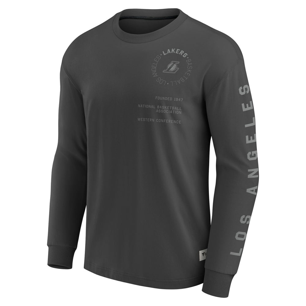 Los Angeles Lakers Elements Future Ground Tonal Info Long Sleeve T-Shirt - Gray | Fanatics on sale