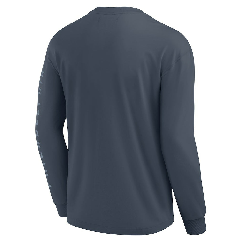 Philadelphia 76ers Elements Future Ground Tonal Info Long Sleeve T-Shirt - Blue | Fanatics for sale