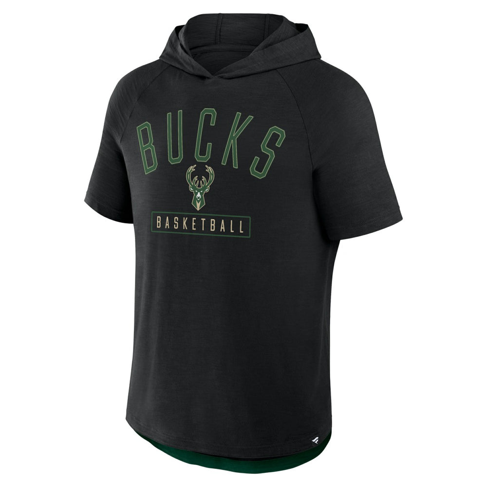 Milwaukee Bucks Pass Legend Raglan Hoodie T-Shirt - Black | Fanatics outlet