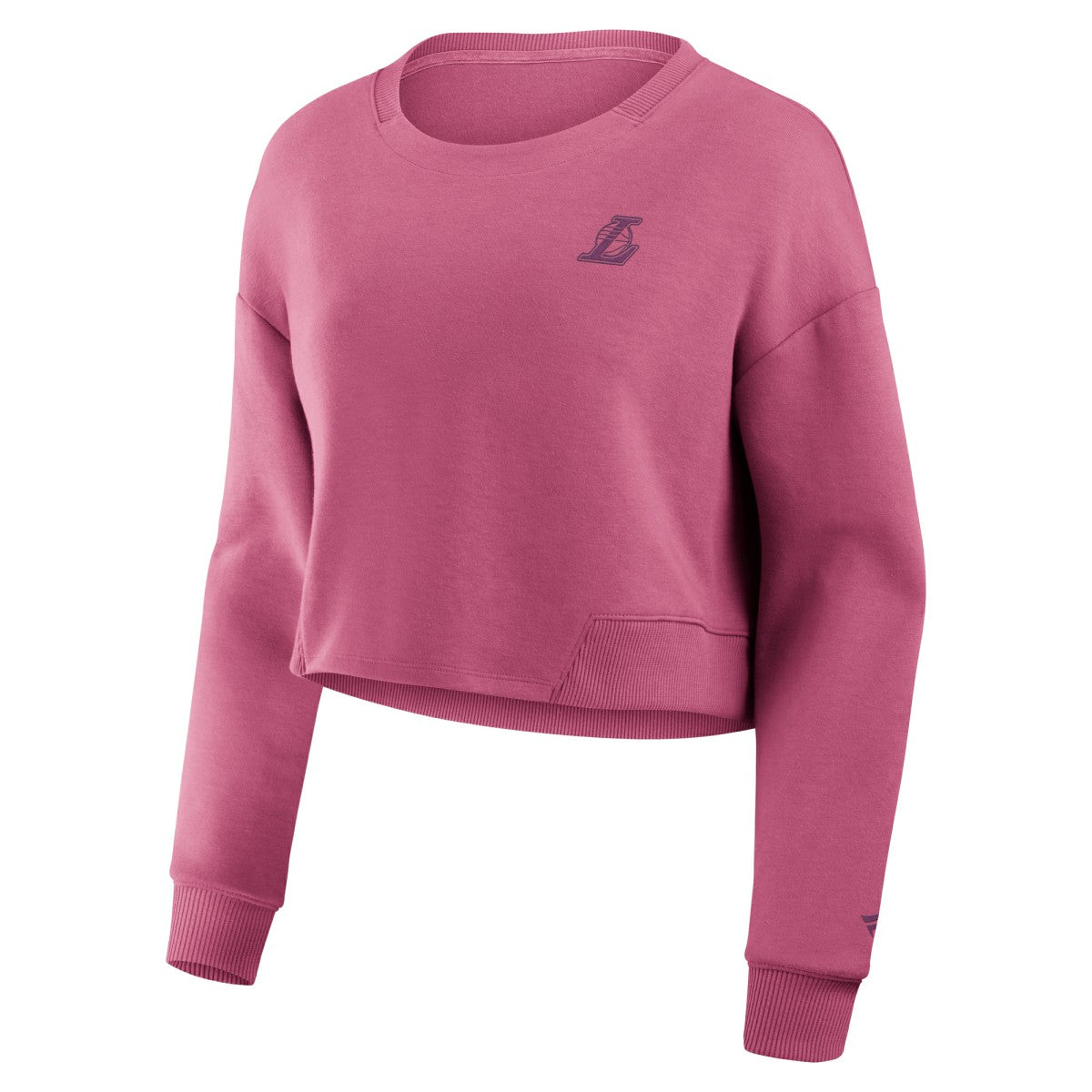 Los Angeles Lakers Women's Studio Tri-Blend Cropped Pullover Sweatshirt - Pink | Fanatics discount