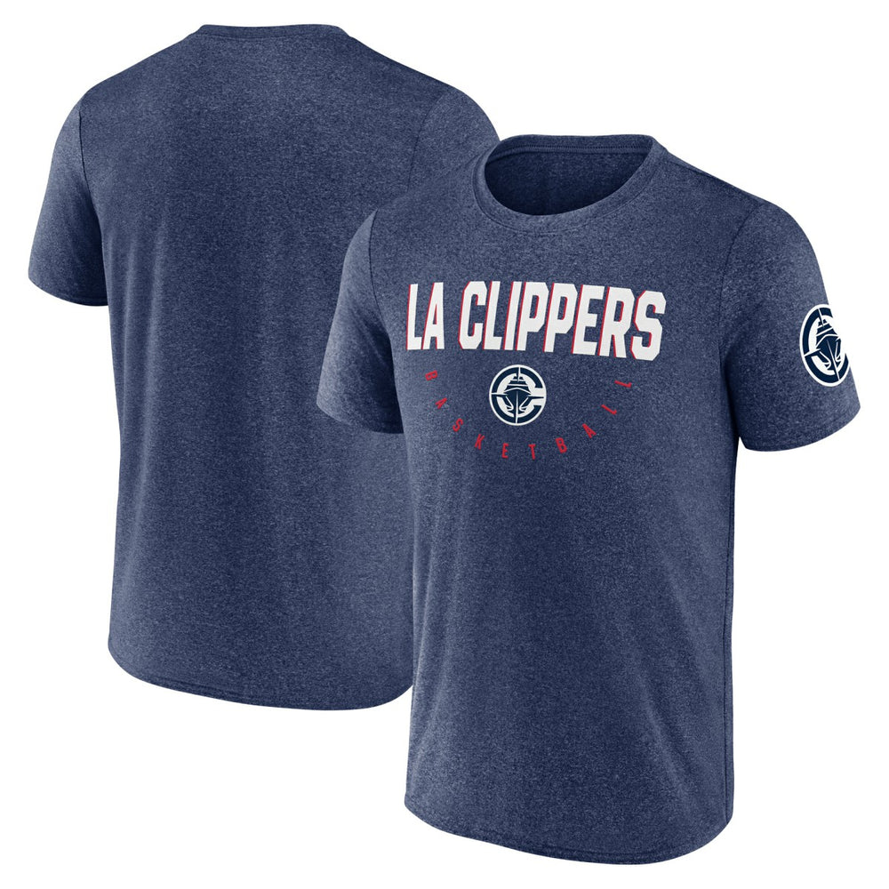 LA Clippers Logo Athletic Block Practice Performance T-Shirt - Heather Navy discount