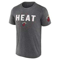 Miami Heat Logo Athletic Block Practice Performance T-Shirt - Heather Charcoal discount