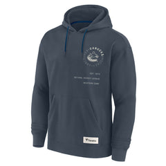 Vancouver Canucks Fanatics Future Ground Info Pullover Hoodie Navy