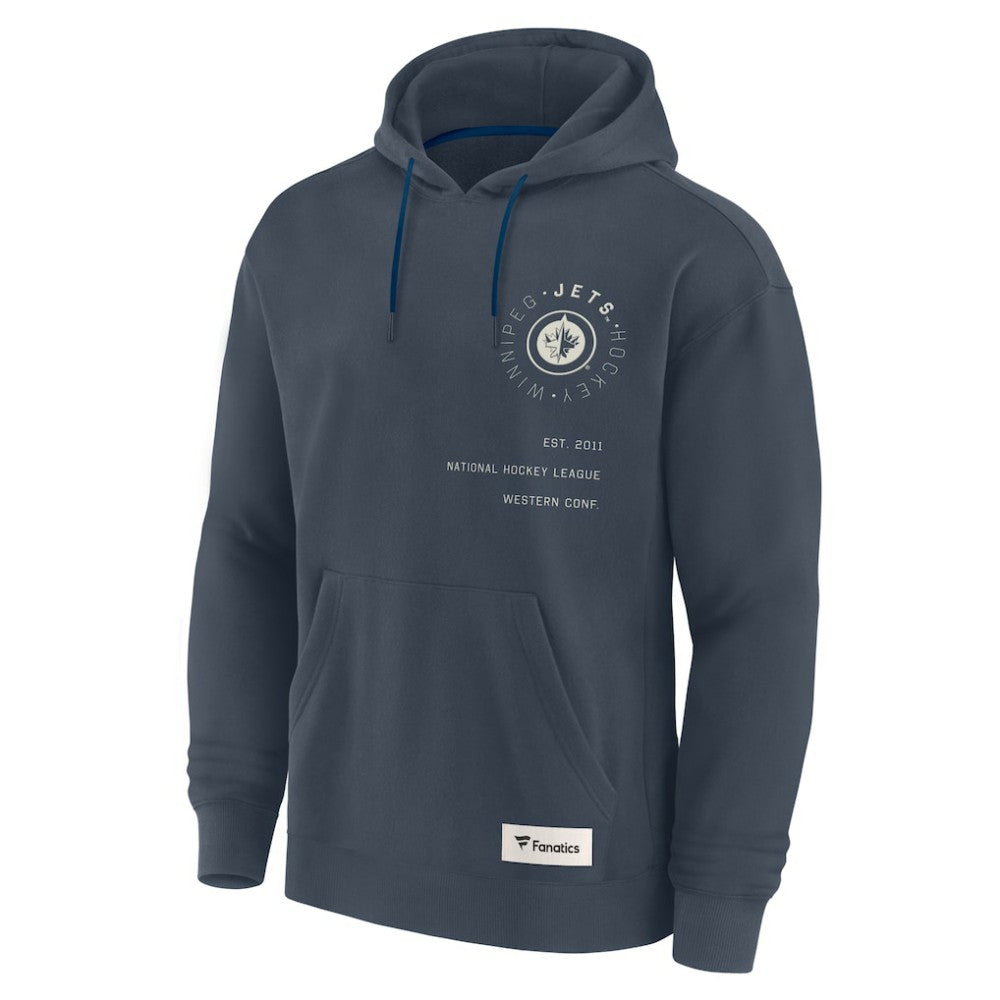Winnipeg Jets Fanatics Future Ground Info Pullover Hoodie Navy