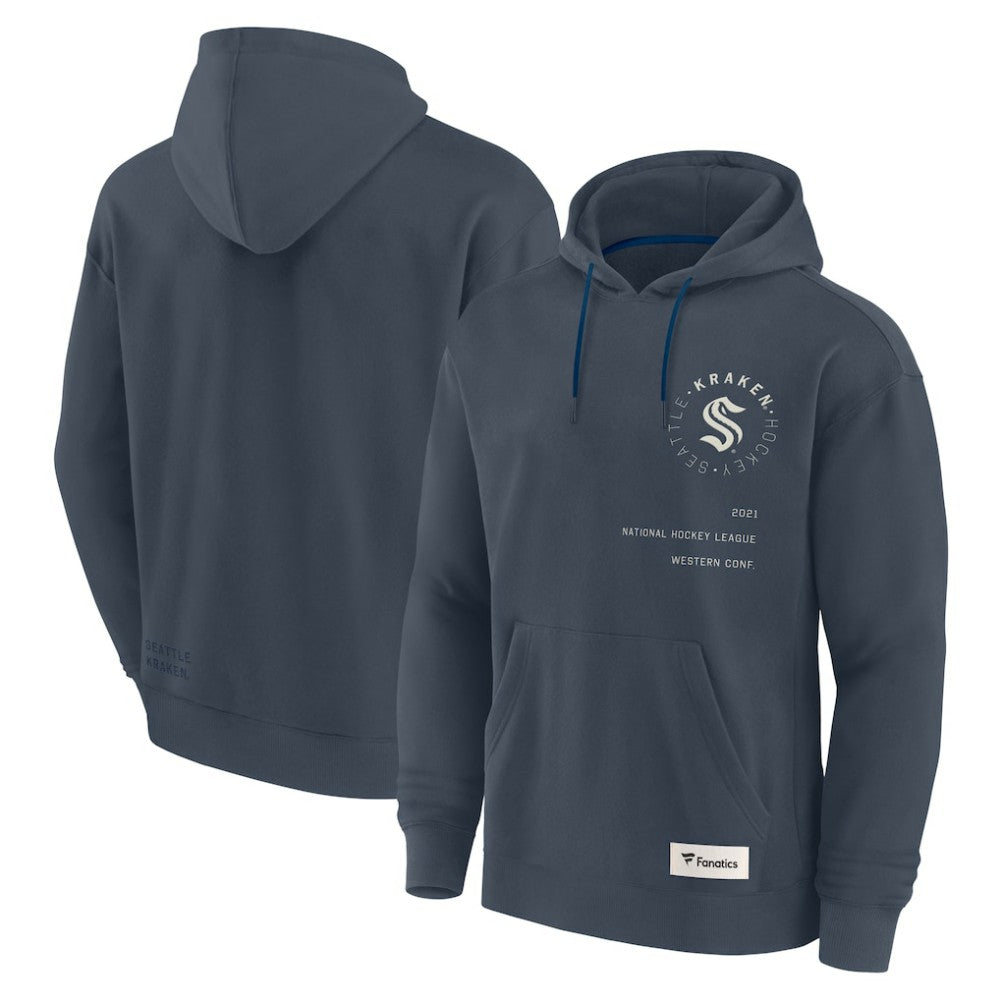 Seattle Kraken Fanatics Future Ground Info Pullover Hoodie Navy