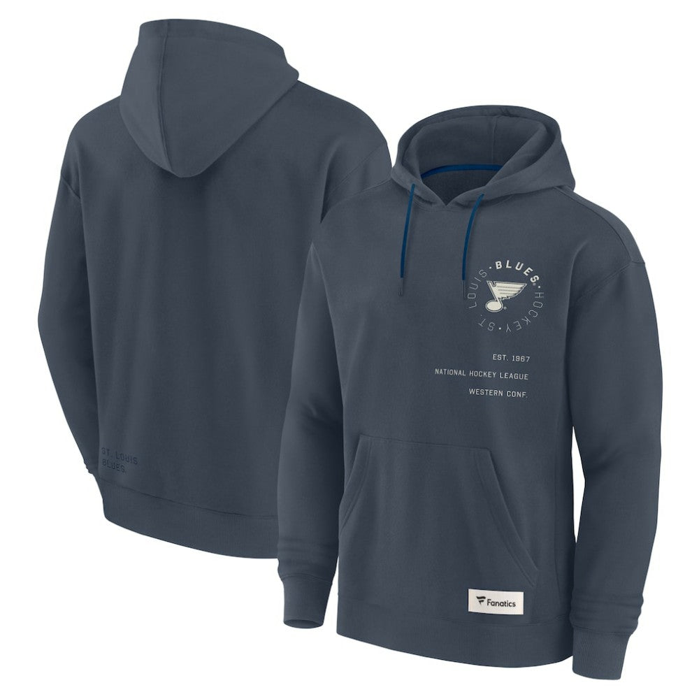 St. Louis Blues Fanatics Future Ground Info Pullover Hoodie Navy