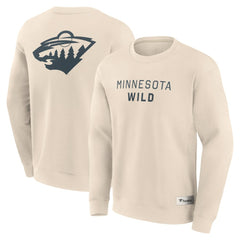 Minnesota Wild Fanatics Elements Future Ground Lettering Pullover Sweatshirt Cream