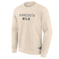 Minnesota Wild Fanatics Elements Future Ground Lettering Pullover Sweatshirt Cream
