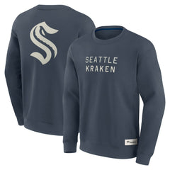 Seattle Kraken Fanatics Elements Future Ground Lettering Pullover Sweatshirt Blue