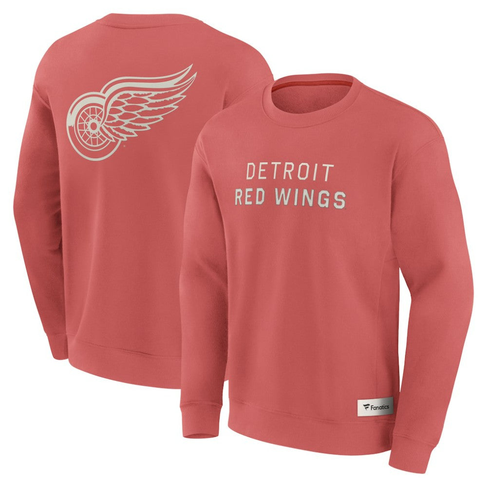 Detroit Red Wings Fanatics Elements Future Ground Lettering Pullover Sweatshirt Red