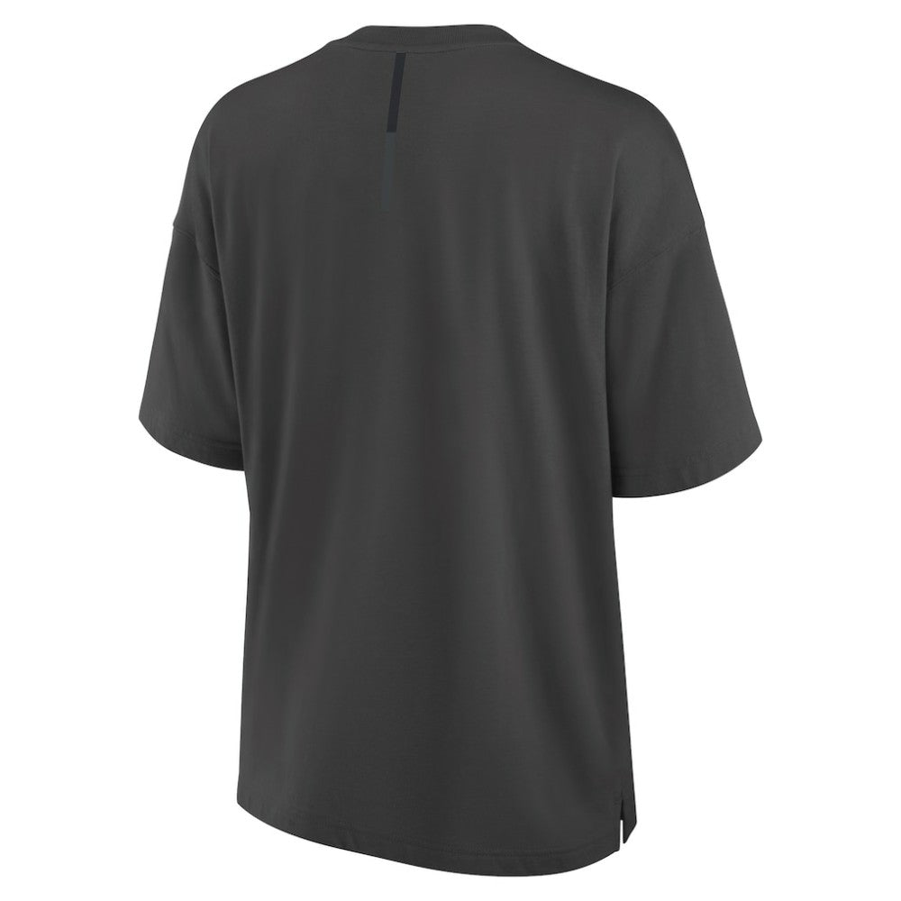 Boston Bruins Fanatics Women's Oversized Elements Raw Edge Future Ground T-Shirt Charcoal