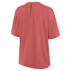 Washington Capitals Fanatics Women's Oversized Elements Raw Edge Future Ground T-Shirt Red