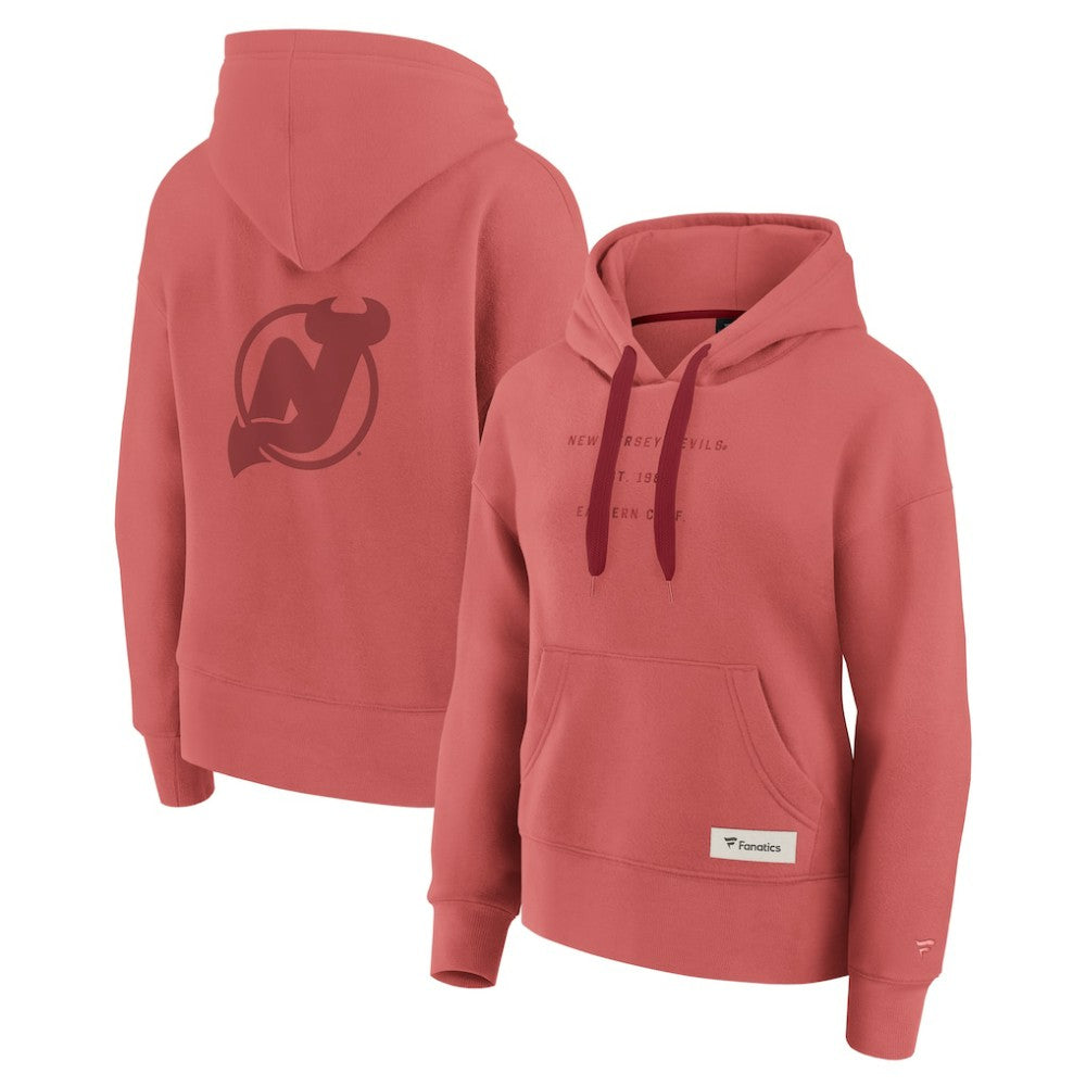 New Jersey Devils Fanatics Women's Elements Future Ground Subtle Tonal Pullover Hoodie Red