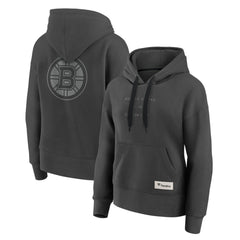 Boston Bruins Fanatics Women's Elements Future Ground Subtle Tonal Pullover Hoodie Charcoal