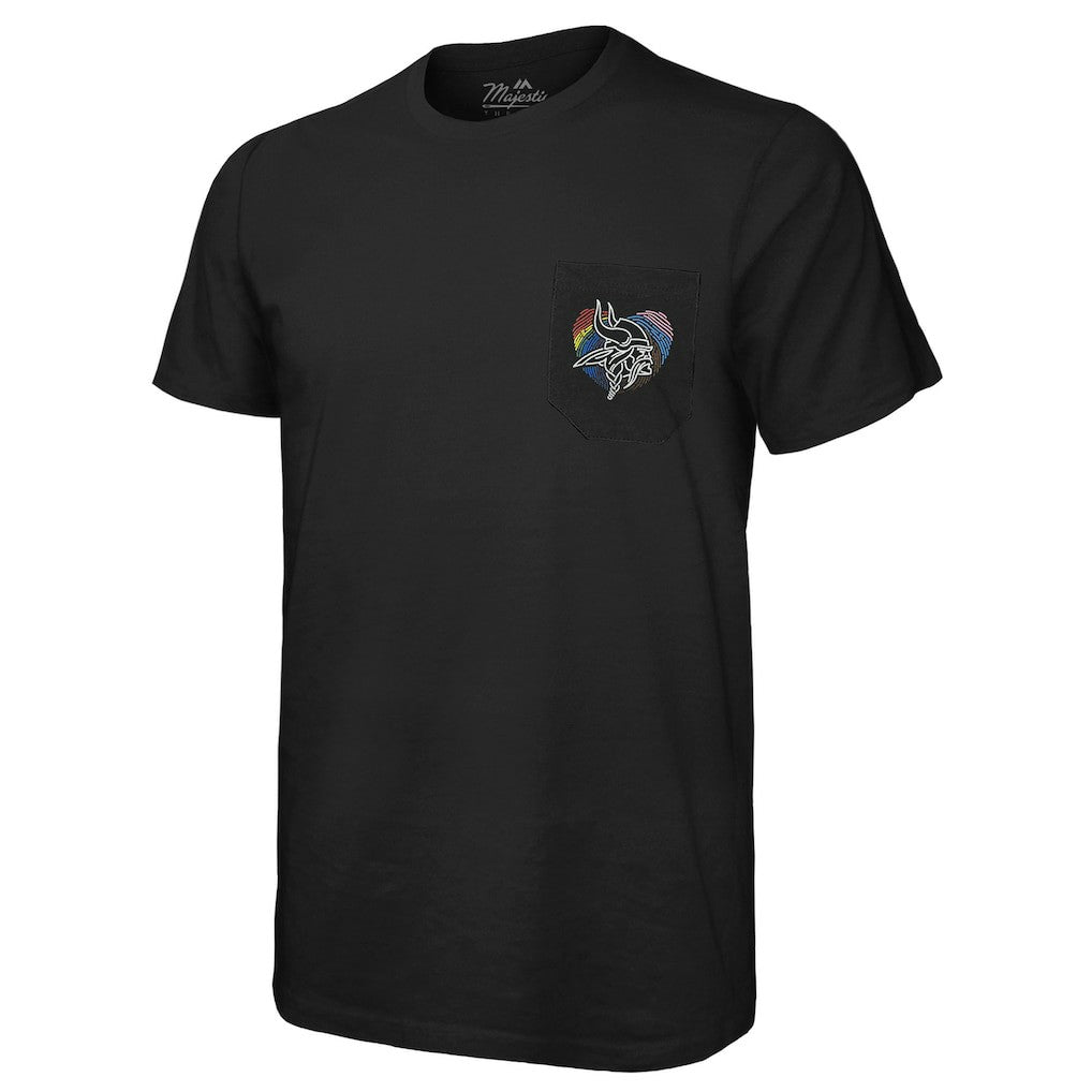 Minnesota Vikings Majestic Threads Pride Pocket T-Shirt - Black outlet