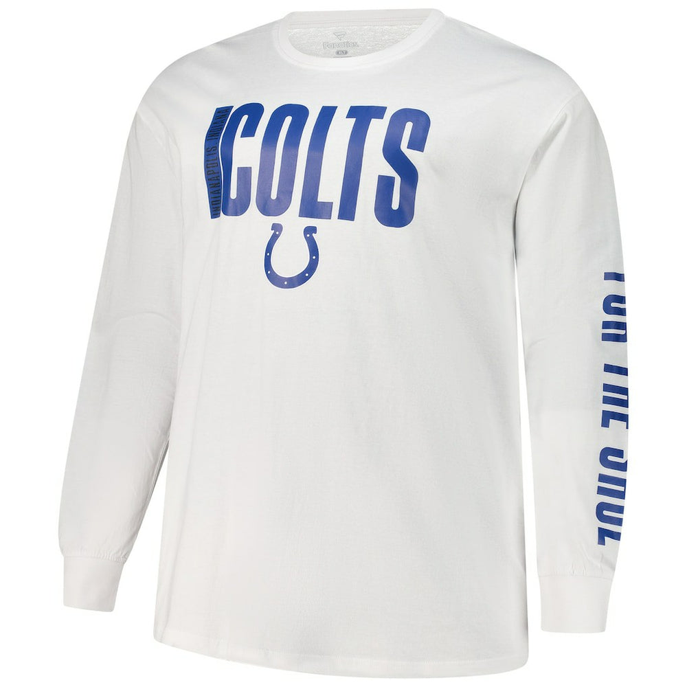 Indianapolis Colts Big & Tall Vision Long Sleeve T-Shirt - White cheap