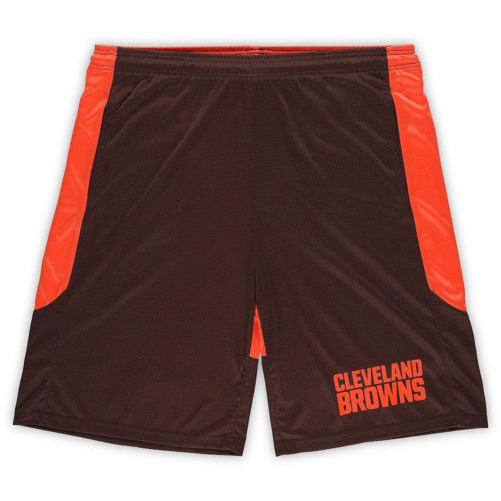 Cleveland Browns Big & Tall Launch Shorts - Brown/Orange outlet