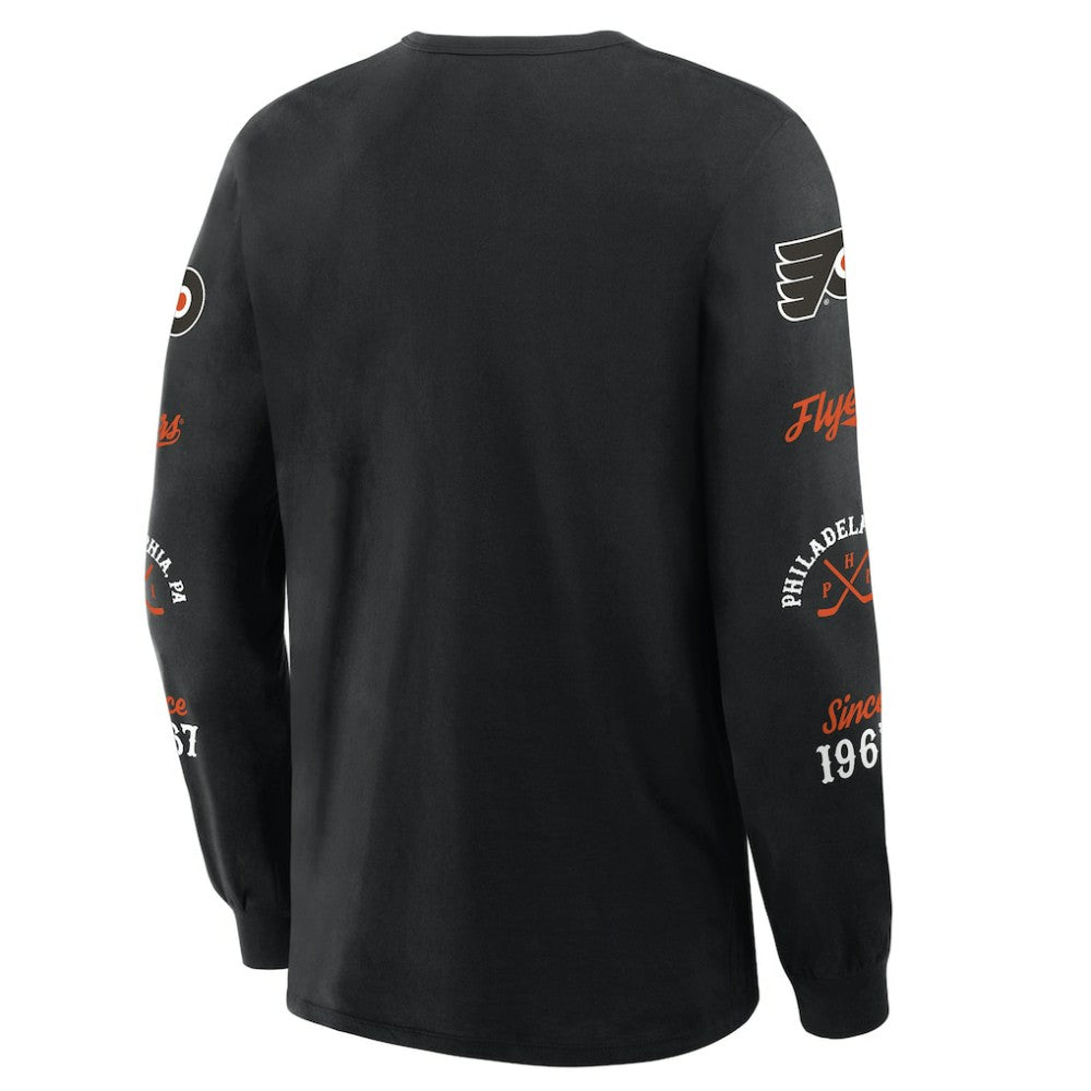 Philadelphia Flyers Fanatics Boxed In Legacy Long Sleeve T-Shirt Black