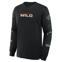Minnesota Wild Fanatics Boxed In Legacy Long Sleeve T-Shirt Black