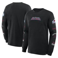 Colorado Avalanche Fanatics Boxed In Legacy Long Sleeve T-Shirt Black