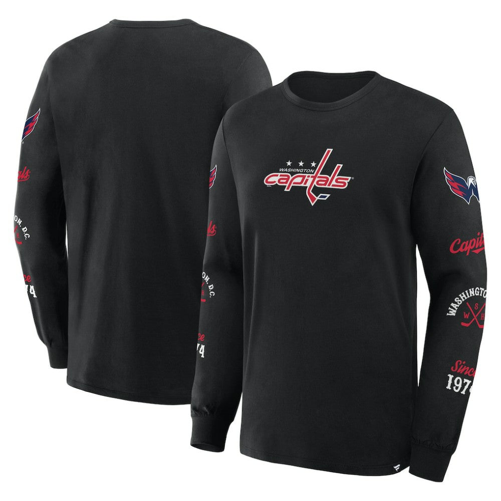 Washington Capitals Fanatics Boxed In Legacy Long Sleeve T-Shirt Black