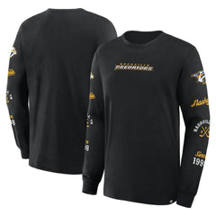Nashville Predators Fanatics Boxed In Legacy Long Sleeve T-Shirt Black