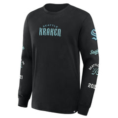 Seattle Kraken Fanatics Boxed In Legacy Long Sleeve T-Shirt Black