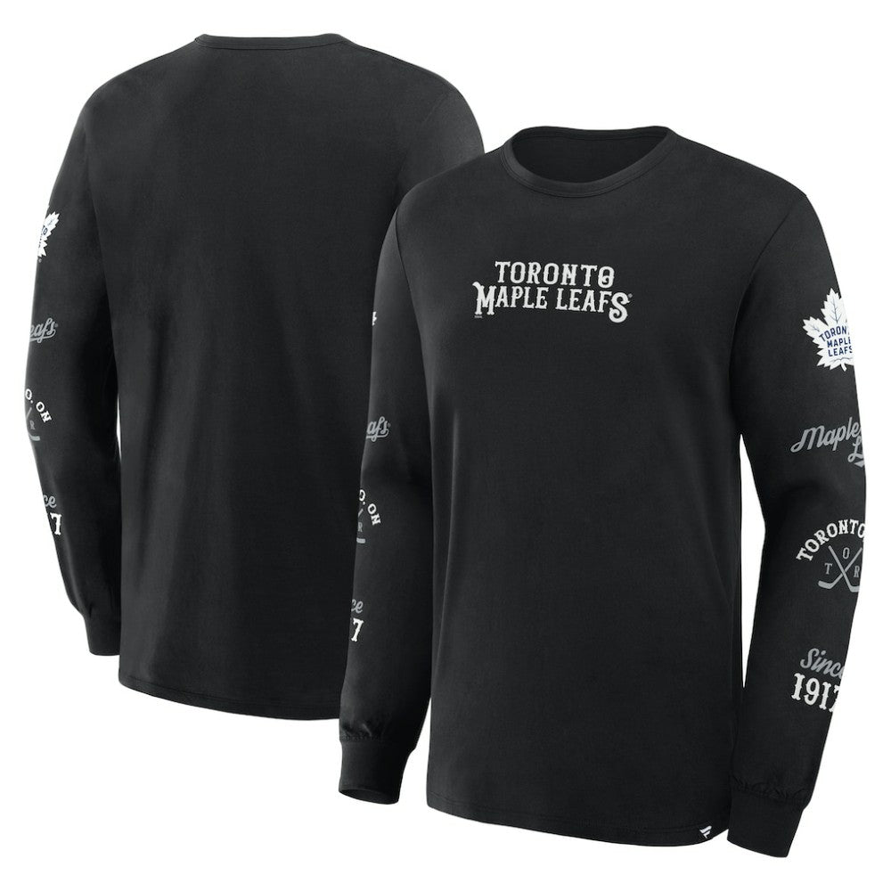 Toronto Maple Leafs Fanatics Boxed In Legacy Long Sleeve T-Shirt Black