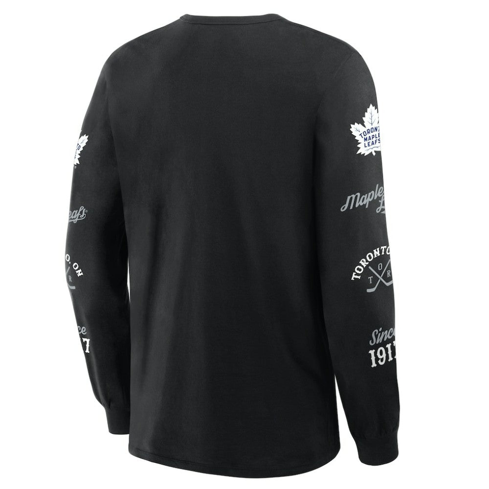 Toronto Maple Leafs Fanatics Boxed In Legacy Long Sleeve T-Shirt Black