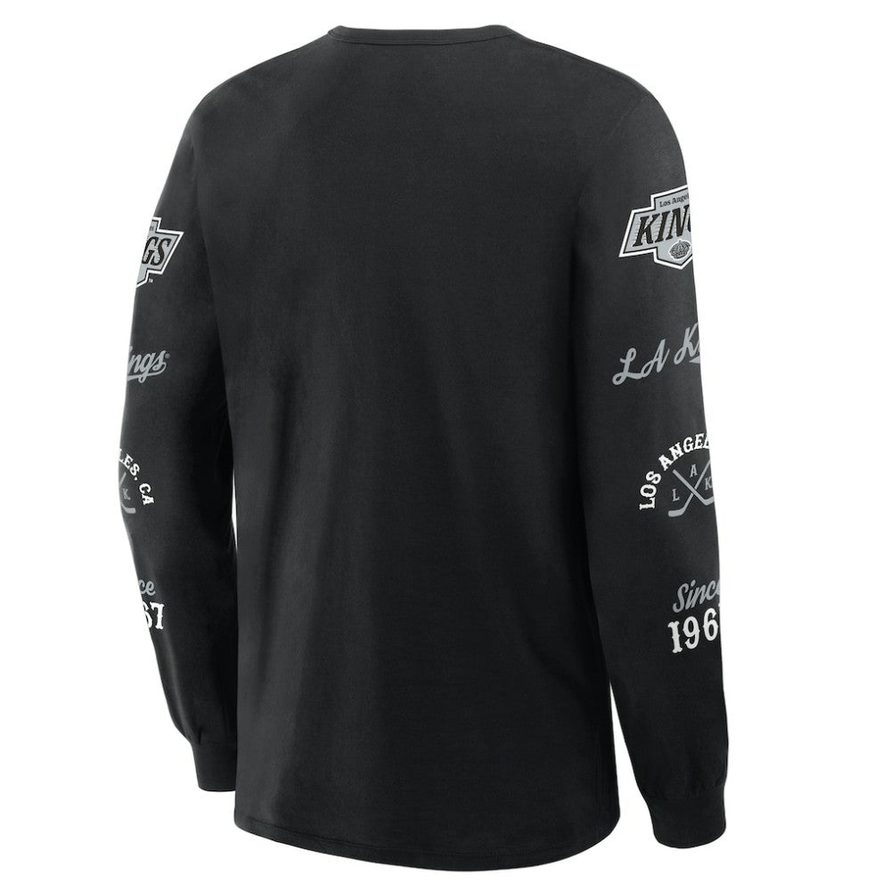 Los Angeles Kings Fanatics Boxed In Legacy Long Sleeve T-Shirt Black