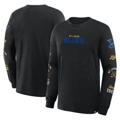 St. Louis Blues Fanatics Boxed In Legacy Long Sleeve T-Shirt Black