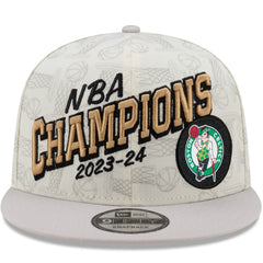Boston Celtics 2024 NBA Finals Champions Locker Room 9FIFTY Snapback Hat - Cream | New Era cheap