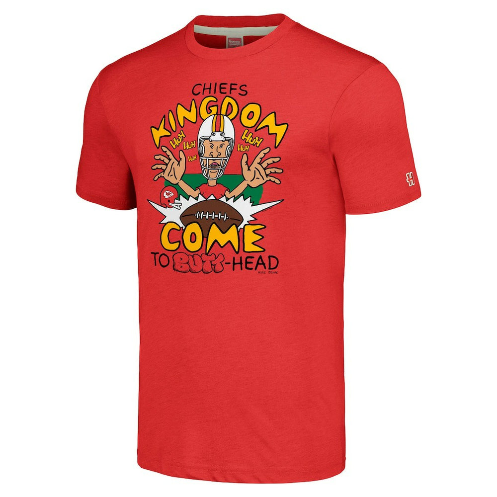Kansas City Chiefs NFL x Homage x Beavis and Butt-Head Unisex Tri-Blend T-Shirt – Red sale