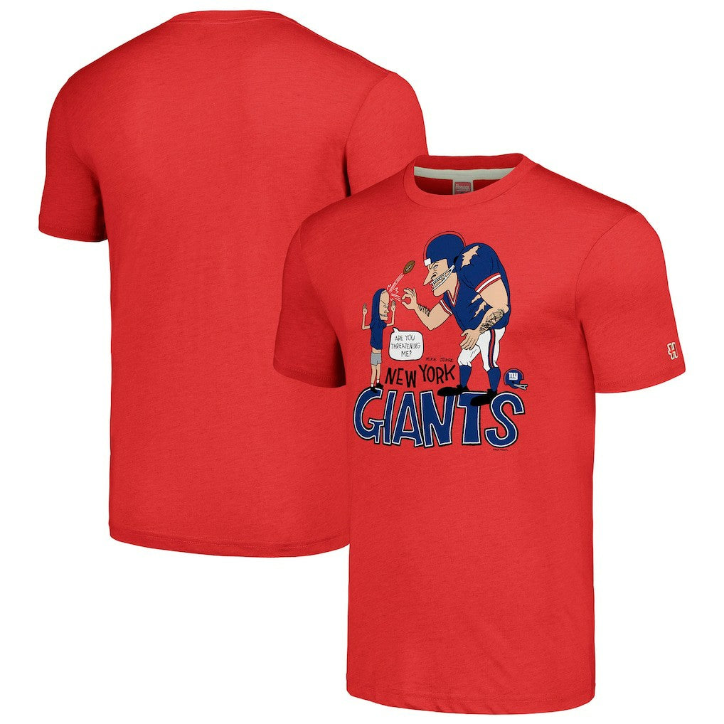New York Giants NFL x Homage x Beavis and Butt-Head Unisex Tri-Blend T-Shirt – Red sale