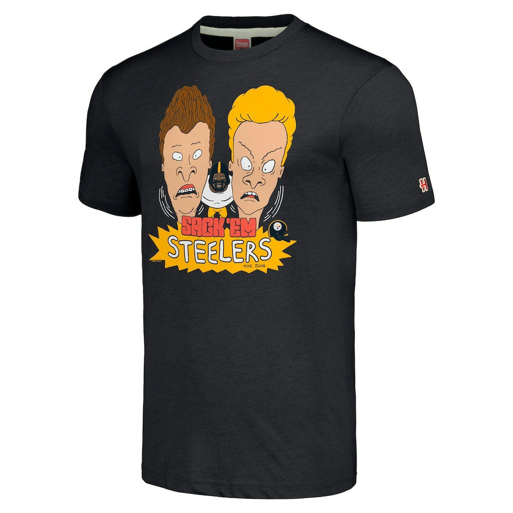 Pittsburgh Steelers NFL x Homage x Beavis and Butt-Head Unisex Tri-Blend T-Shirt – Charcoal online