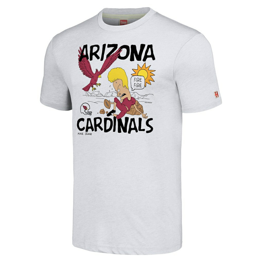 Arizona Cardinals NFL x Homage x Beavis and Butt-Head Unisex Tri-Blend T-Shirt – Ash for sale