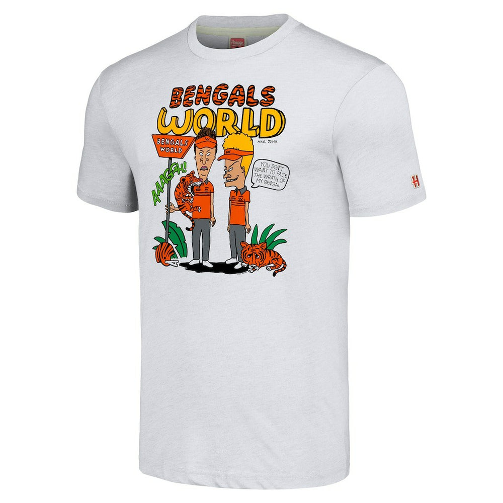 Cincinnati Bengals NFL x Homage x Beavis and Butt-Head Unisex Tri-Blend T-Shirt – Ash outlet