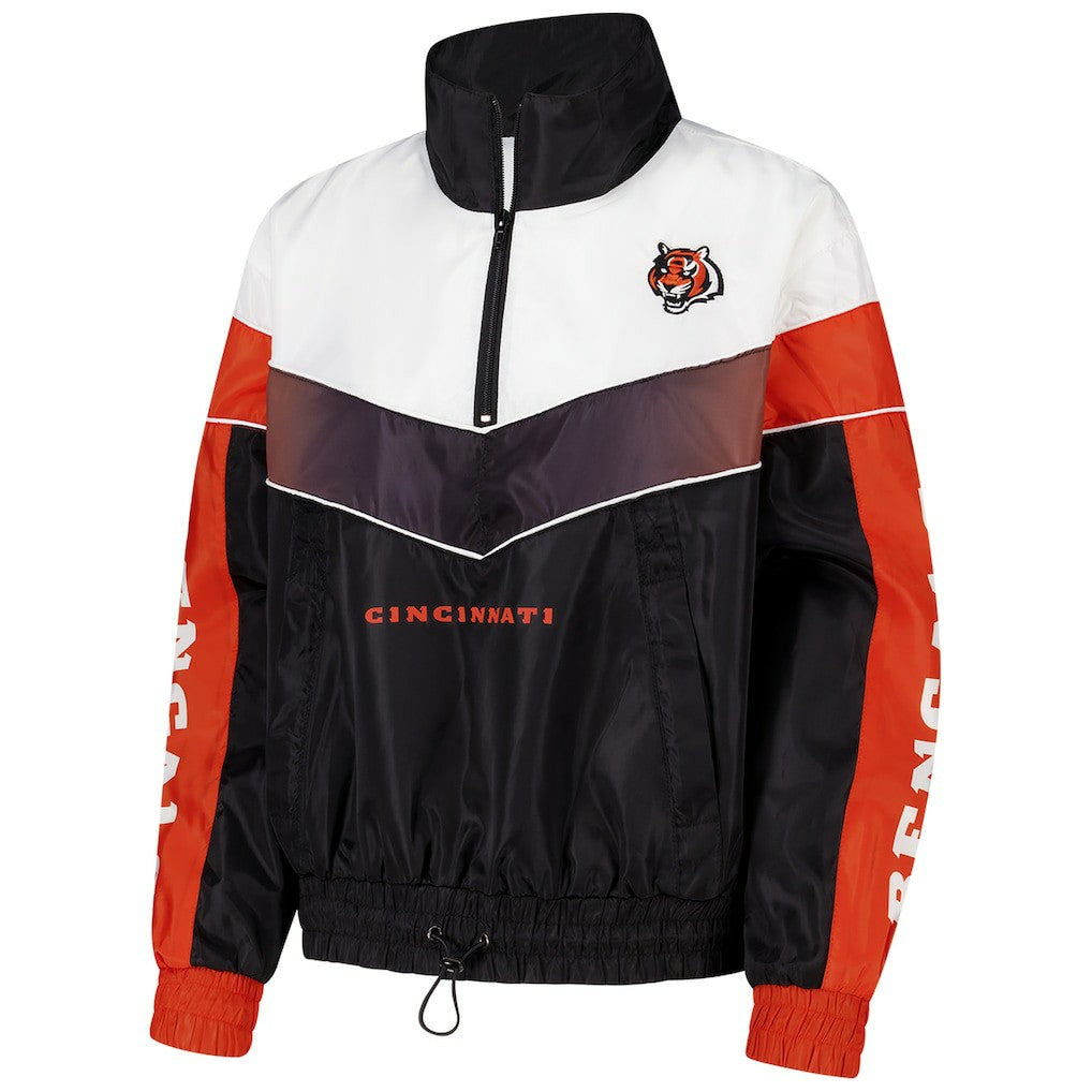 Cincinnati Bengals The Wild Collective Women's 1/4 Zip Track Jacket - Black for sale