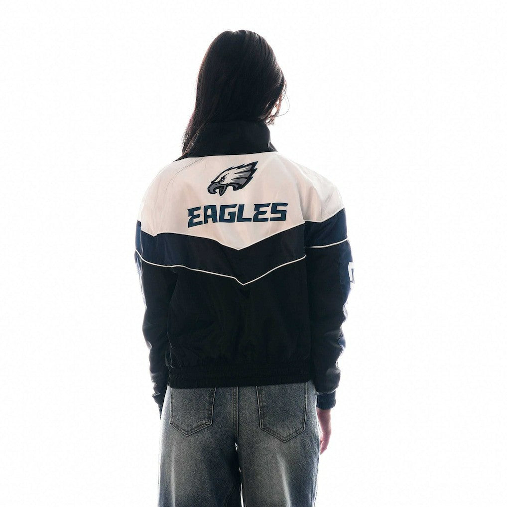 Philadelphia Eagles The Wild Collective Women's 1/4 Zip Track Jacket - Black online