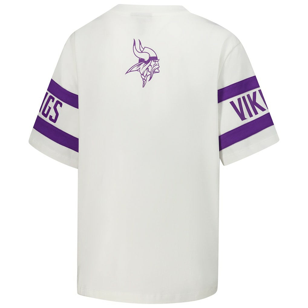 Minnesota Vikings The Wild Collective Women's Drop Shoulder T-Shirt - White cheap