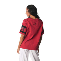 Tampa Bay Buccaneers The Wild Collective Women's Drop Shoulder T-Shirt - Red sale