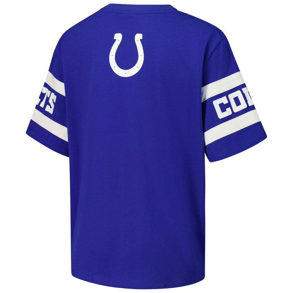 Indianapolis Colts The Wild Collective Women's Drop Shoulder T-Shirt - Royal discount