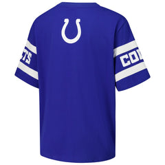 Indianapolis Colts The Wild Collective Women's Drop Shoulder T-Shirt - Royal discount