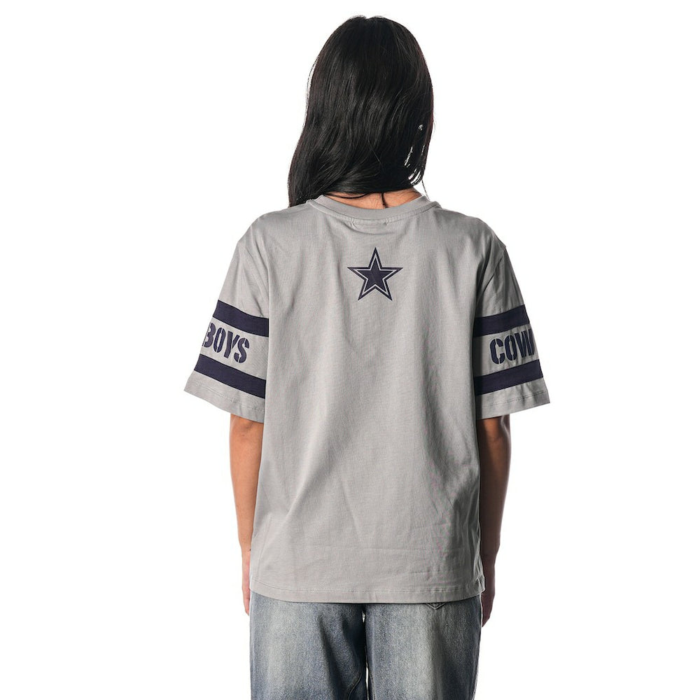 Dallas Cowboys The Wild Collective Women's Drop Shoulder T-Shirt - Black outlet