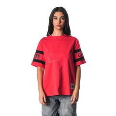 Kansas City Chiefs The Wild Collective Women's Drop Shoulder T-Shirt - Red for sale