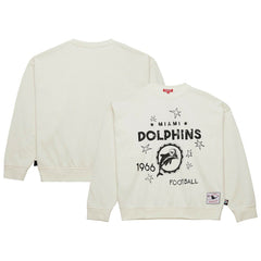 Miami Dolphins Women's Throwback Logo 3.0 Pullover Sweatshirt - Cream online